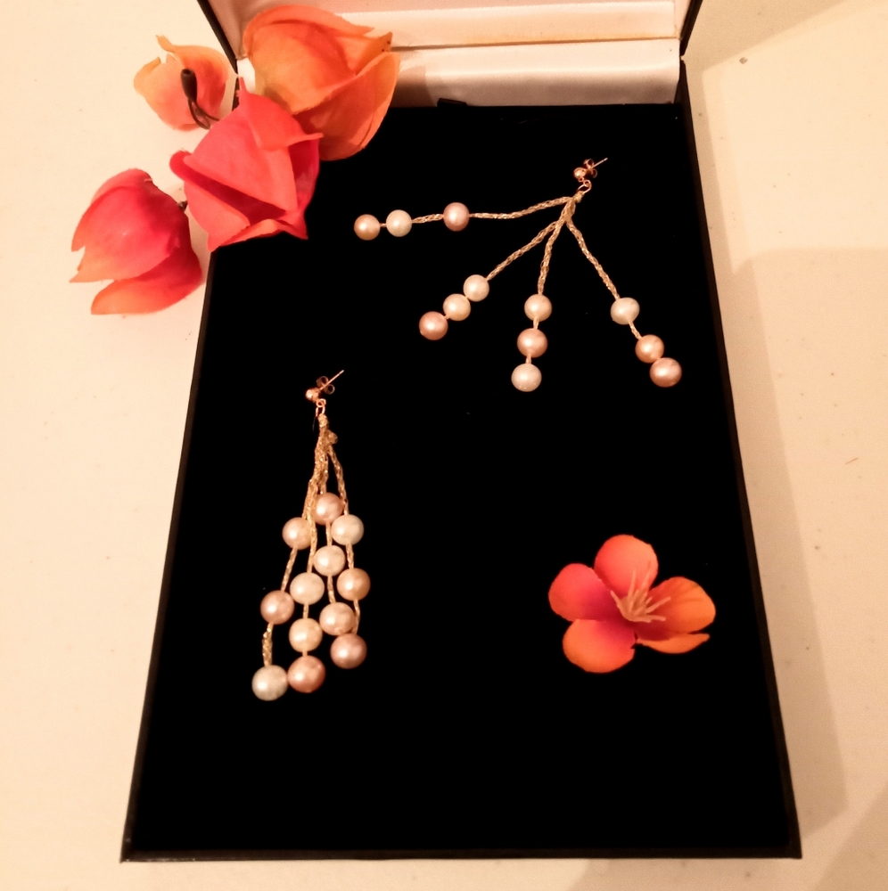 🎁 FREE GIFT INCLUDED 🎁 NWOT Pearl Fashion Jewelry Earrings - Picture 5 of 14